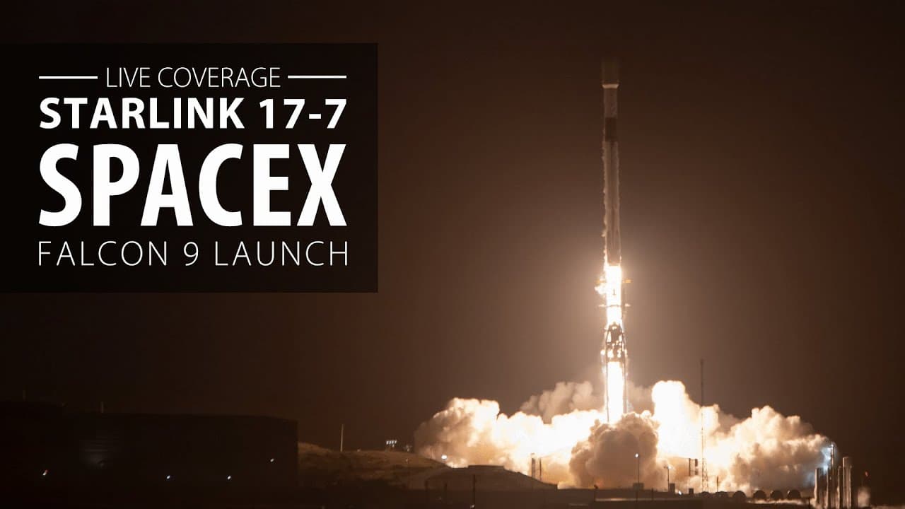 Live: SpaceX launches Falcon 9 rocket from California on Starlink 17-7 mission