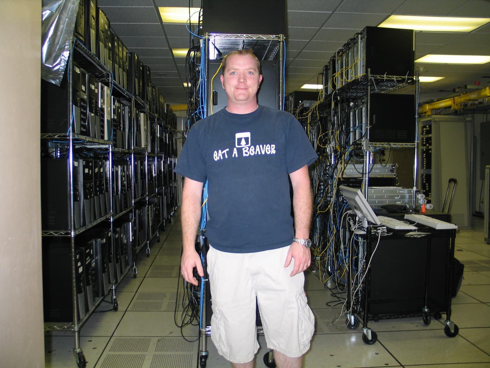 Eric in Colo Datacenter (2003)
