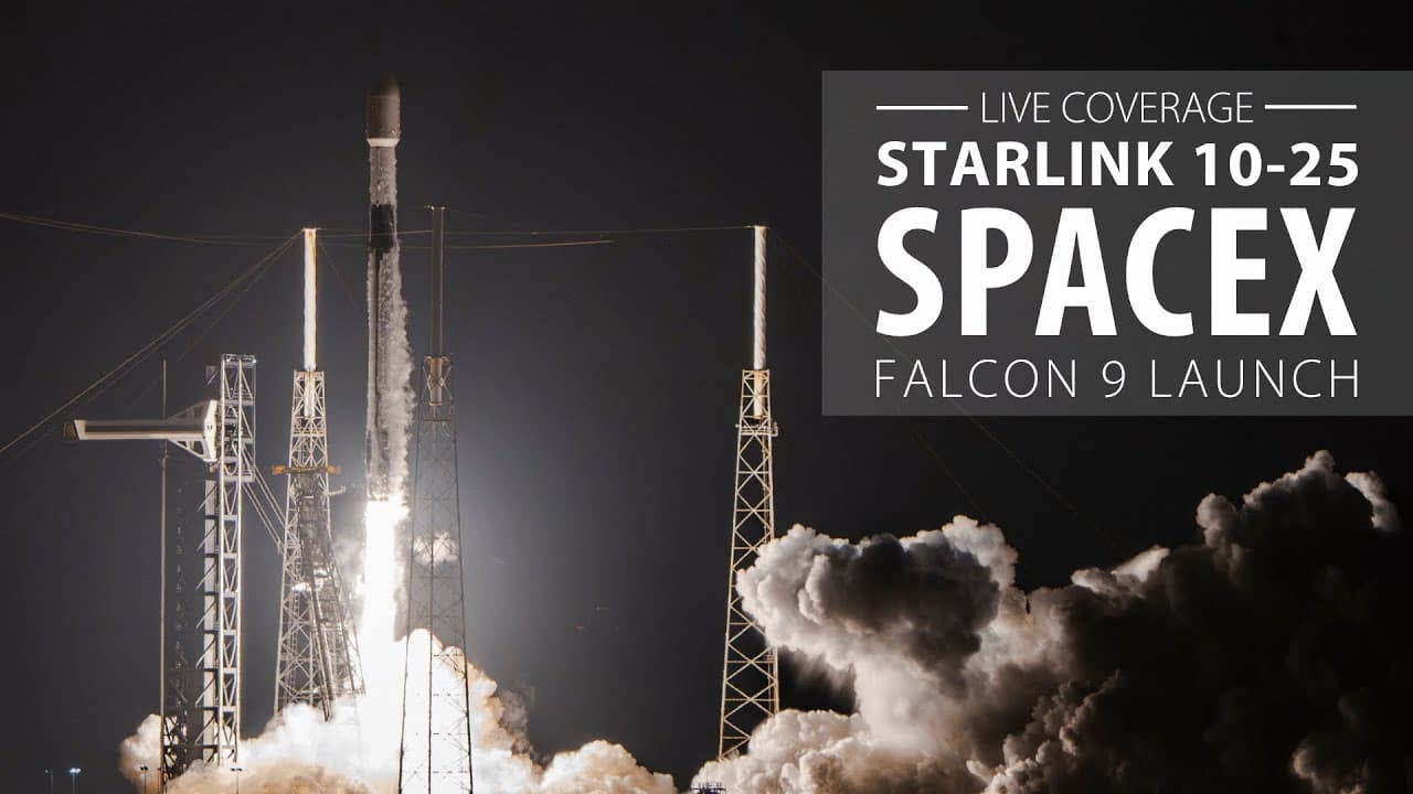 Watch Live: SpaceX launches Starlink 10-25 mission on Falcon 9 rocket from Cape Canaveral