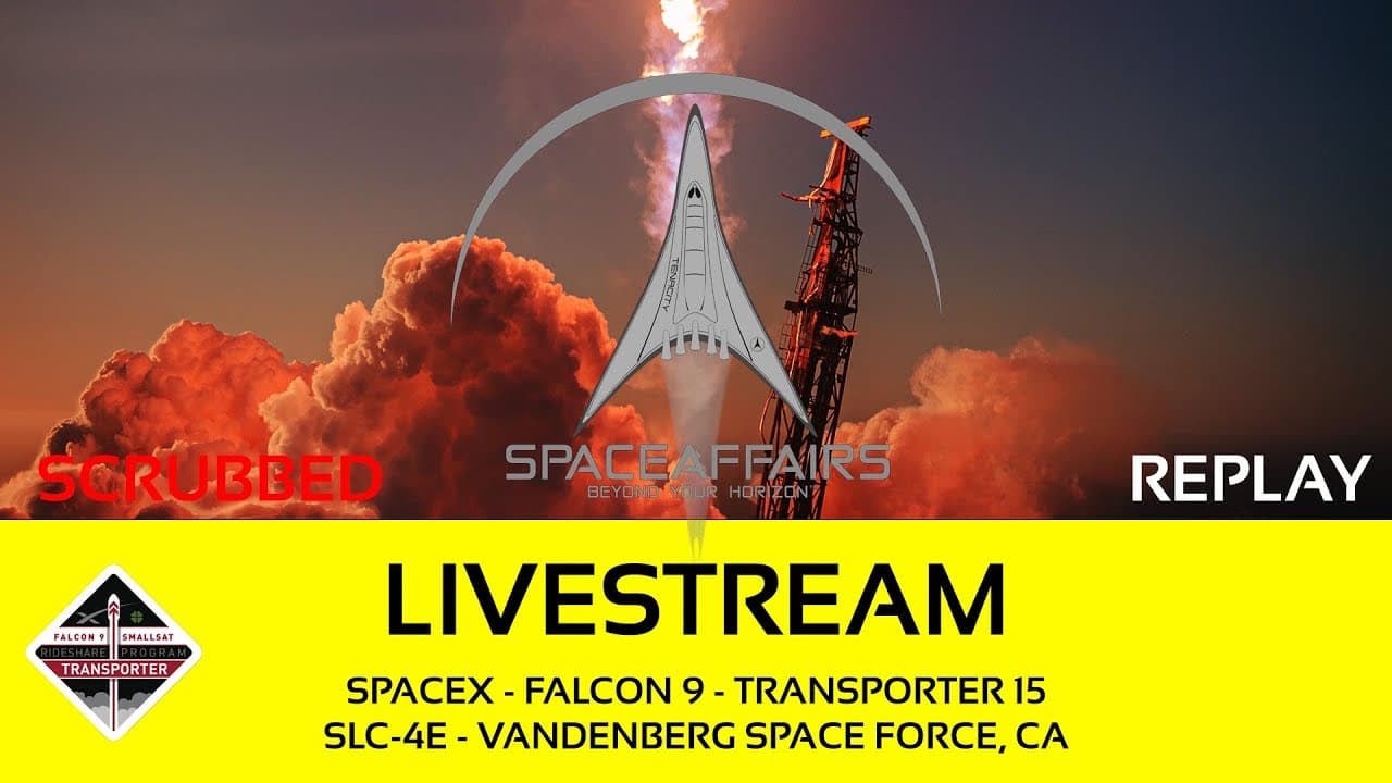 SCRUBBED - SpaceX - Falcon 9 - Transporter 15 - SLC-4E - Vandenberg SFB, CA - November 26, 2025