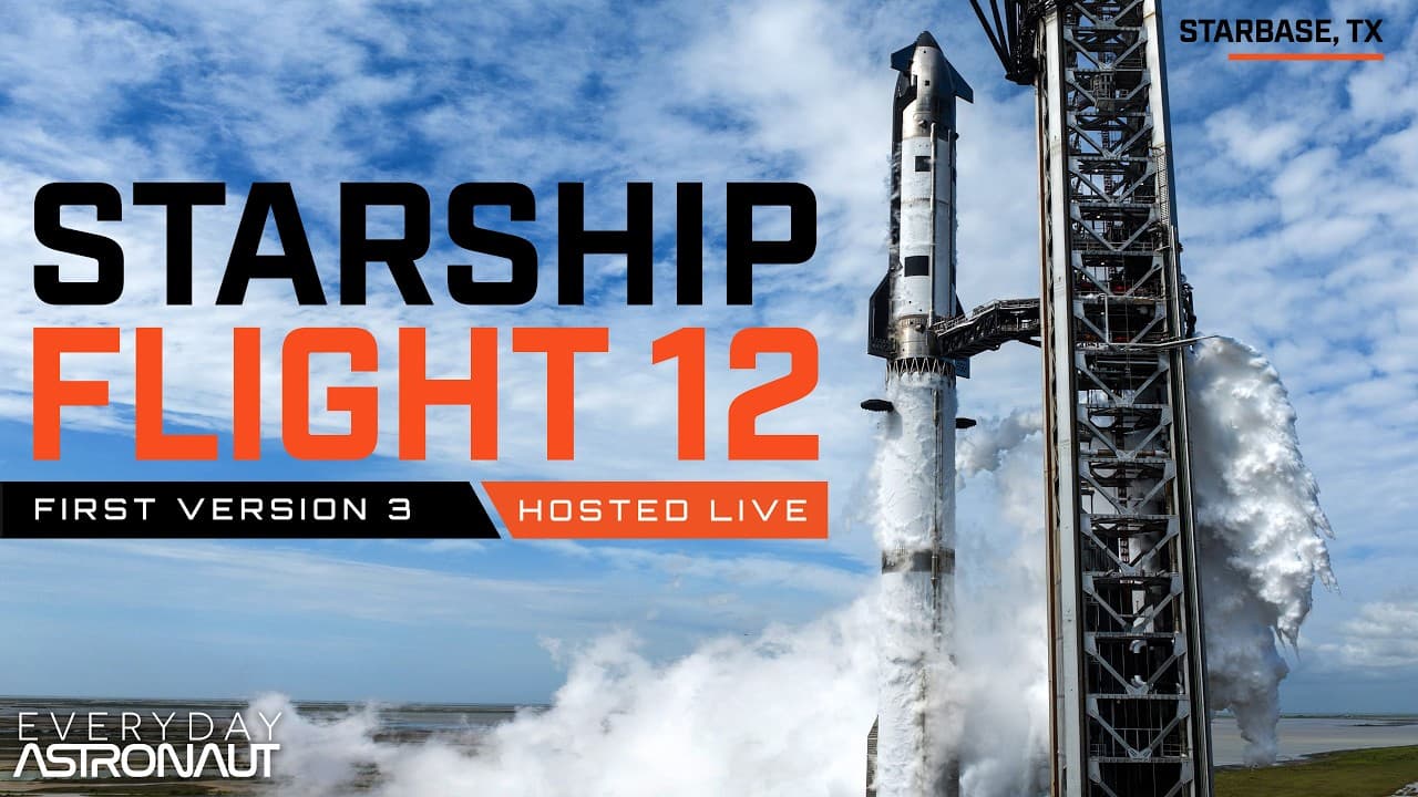 [SCRUBBED] Watch the first Starship V3 launch for Flight 12!