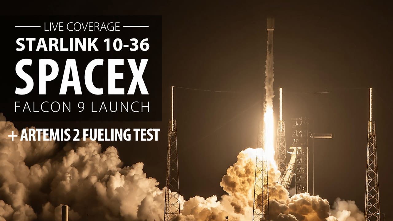 SpaceX Falcon 9 rocket to land near Bahamas on Starlink mission / Artemis 2 fueling test