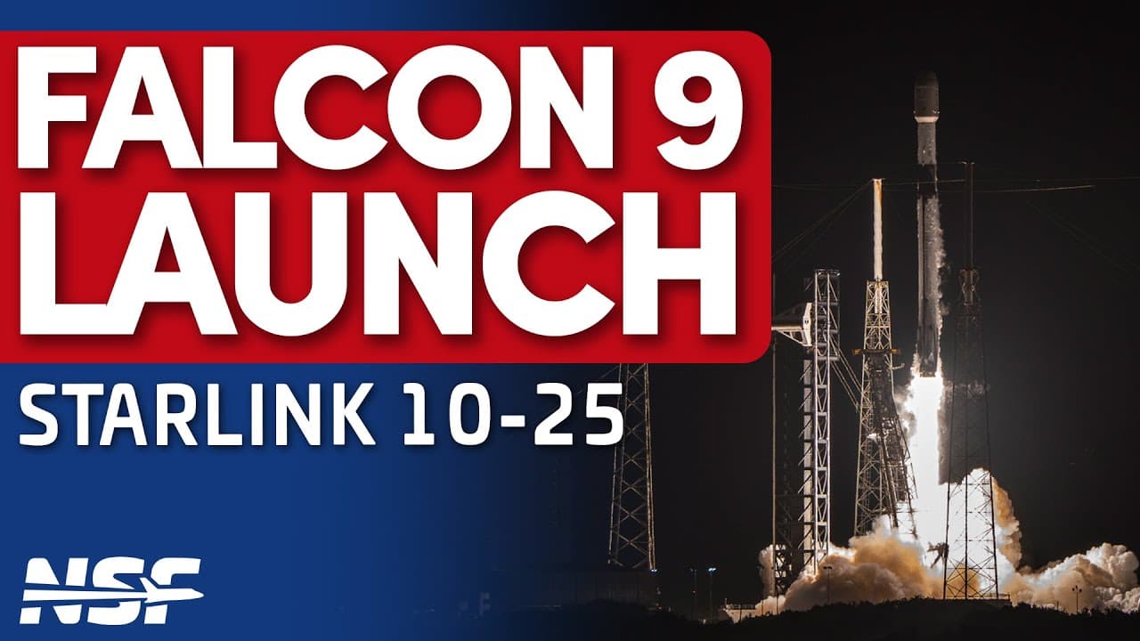 🚀 SpaceX Falcon 9 Launches Starlink 10-25 Mission