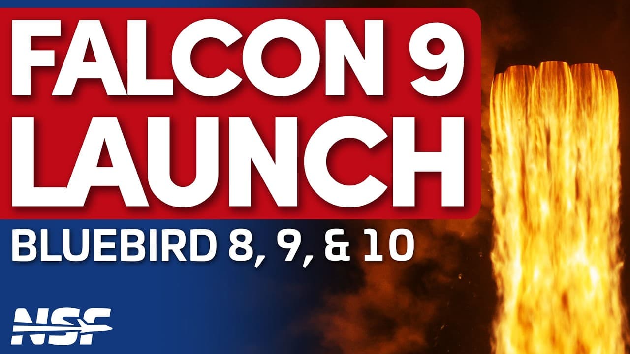 SpaceX Launches Falcon 9 with Bluebird 8 to 10