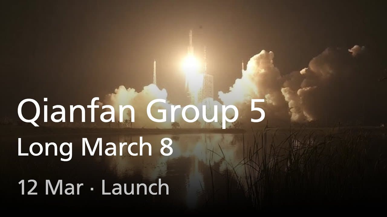 Live: Long March 8 Qianfan Group 5 Launch (No Commentary)