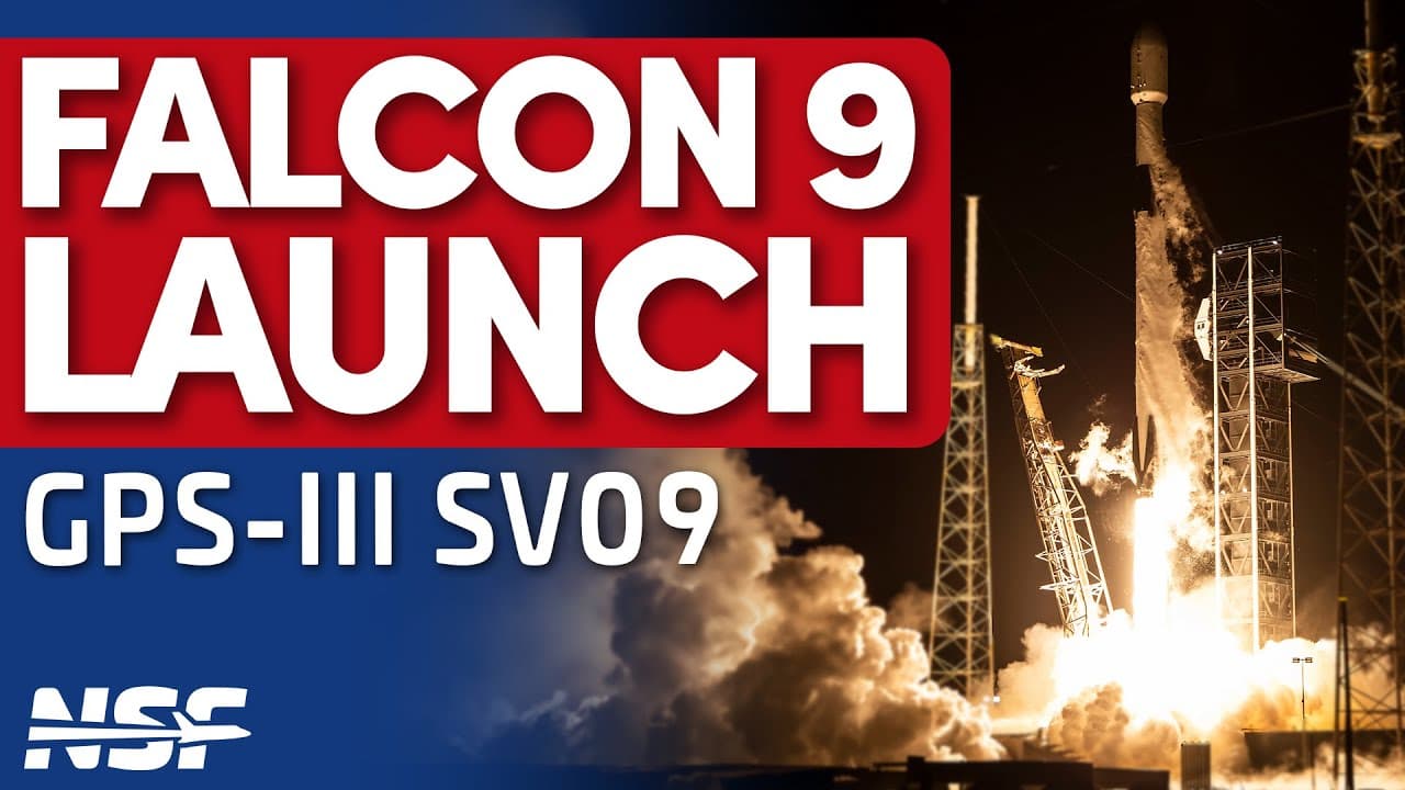 SpaceX Falcon 9 launches GPS-III SV09