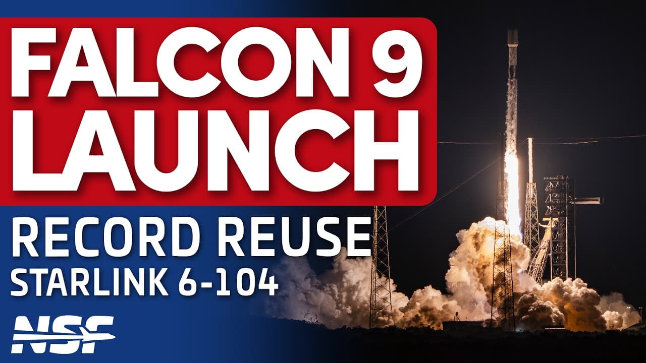 Reuse Record: SpaceX Falcon 9 launches Starlink 6-104