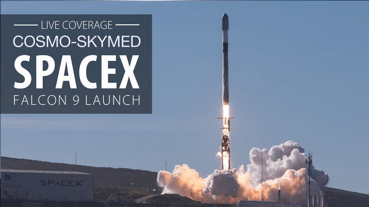 Live: SpaceX Falcon 9 rocket launches from California with Earth observation satellite for Italy