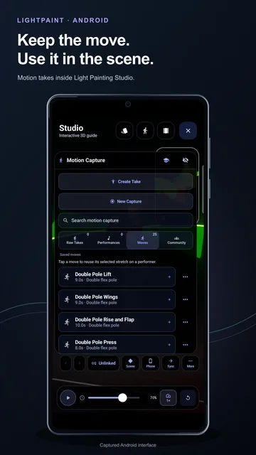 LightPaint Android Studio motion-capture library