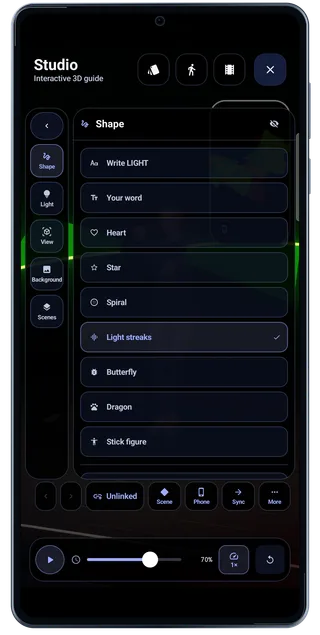 LightPaint Android: Studio editor