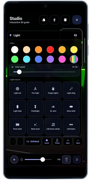 LightPaint Android: Studio light
