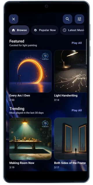 LightPaint Android: Music