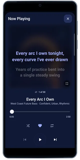 LightPaint Android: Music player