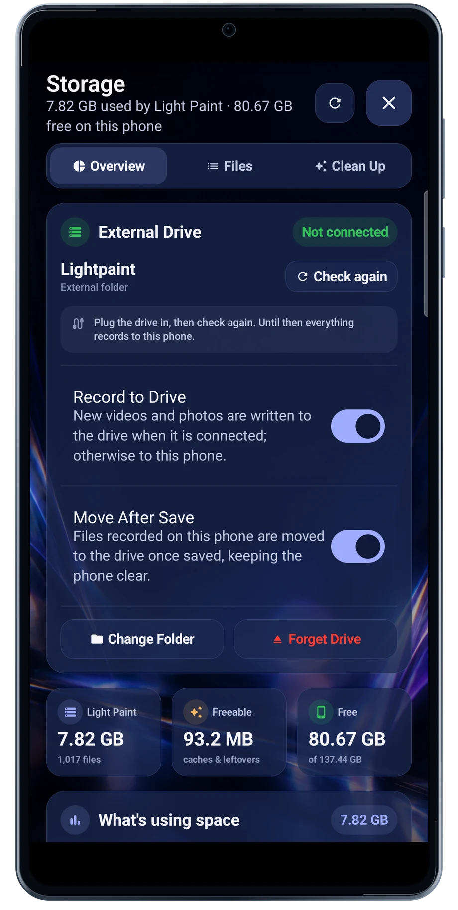 LightPaint Android: Storage