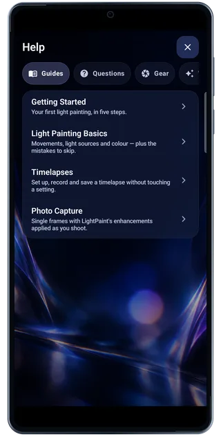 LightPaint Android: Guides