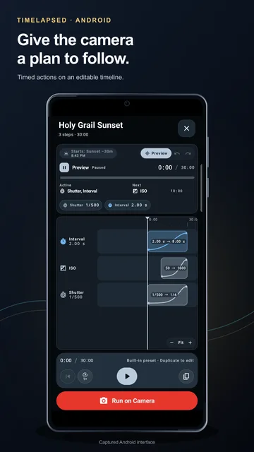 TimeLapsed Android timed camera automation editor