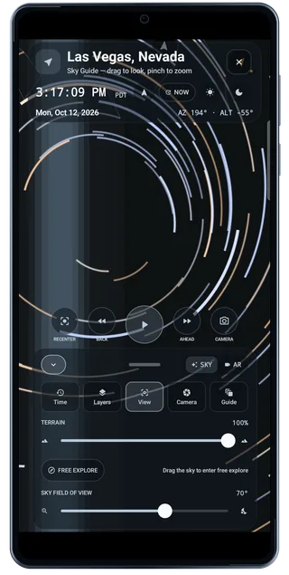 TimeLapsed Android: Sky guide view