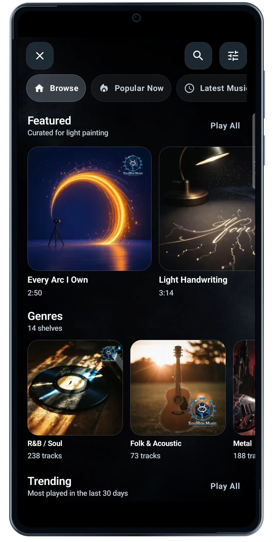 TimeLapsed Android: Music