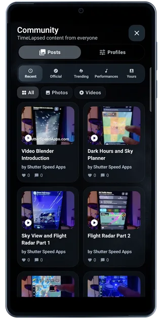 TimeLapsed Android: Community