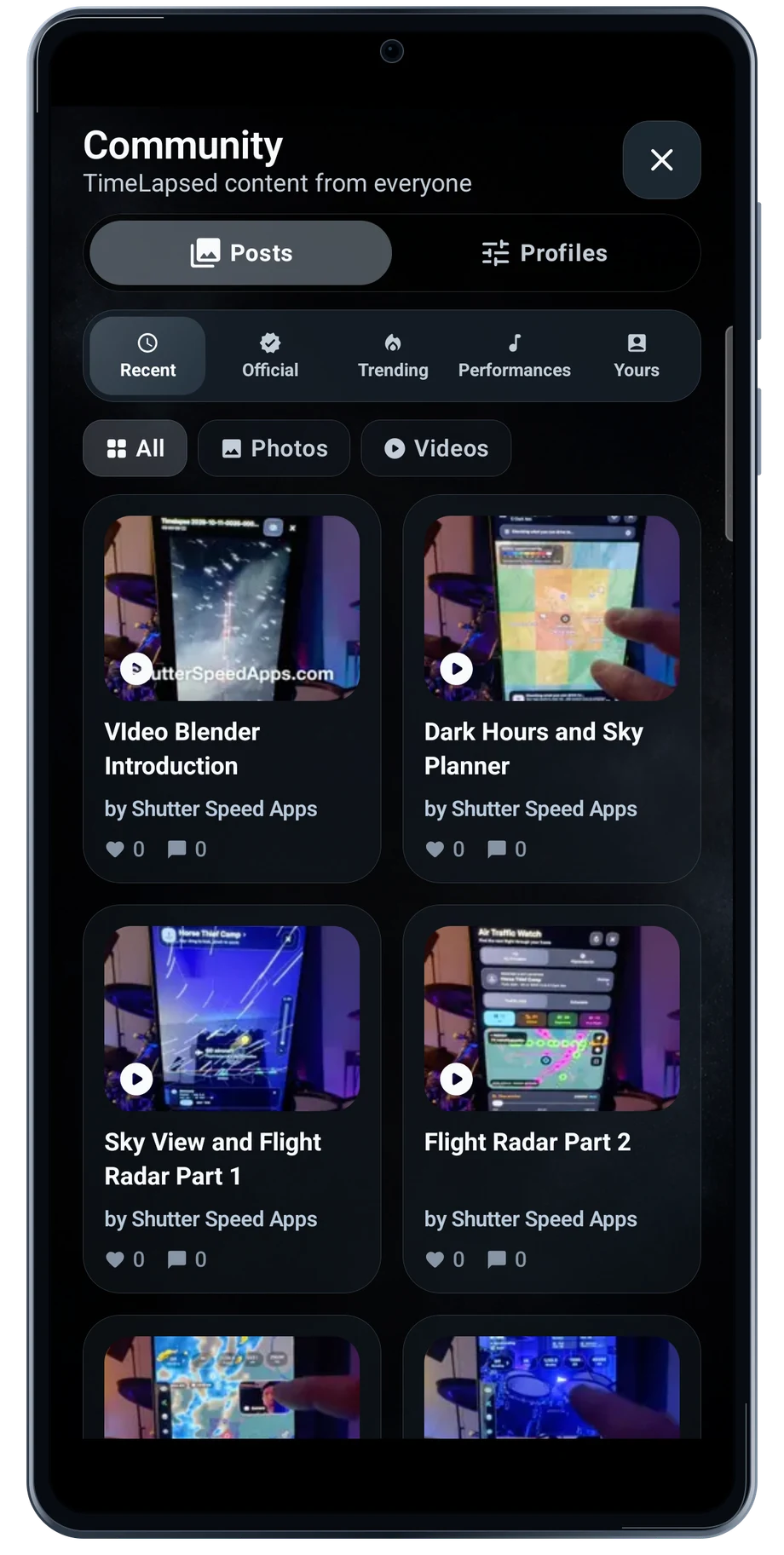 TimeLapsed Android: Community