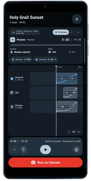 TimeLapsed Android: Automation editor