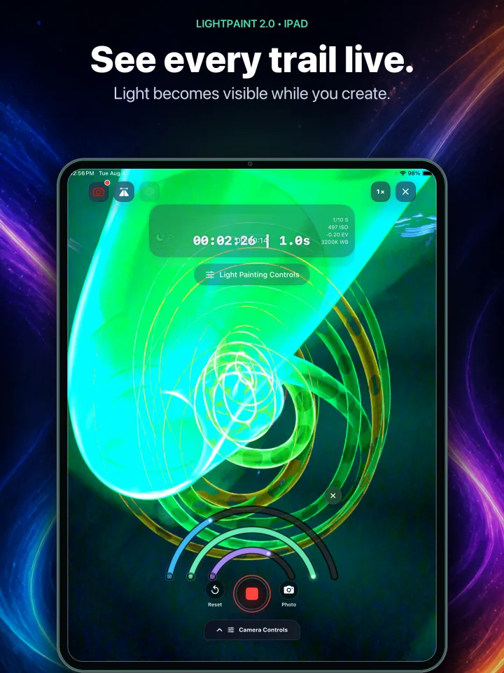 LightPaint 2.0 running on iPad