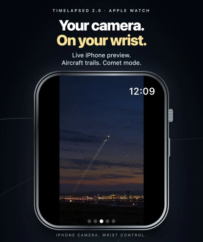 Apple Watch showing an aircraft trail preview