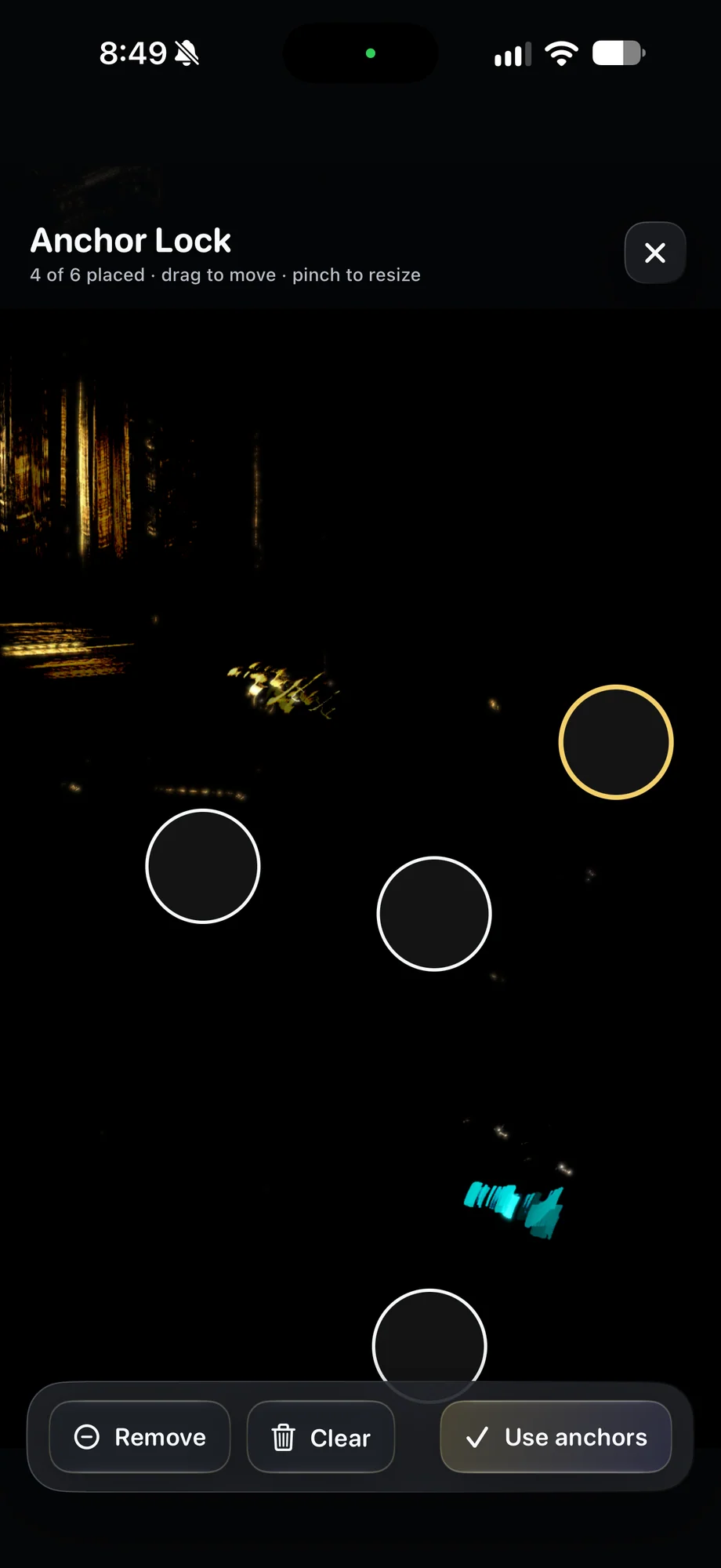 TimeLapsed Choose anchor points in the camera image