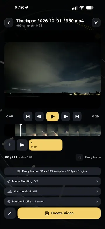 TimeLapsed Review a movie in the blending workflow