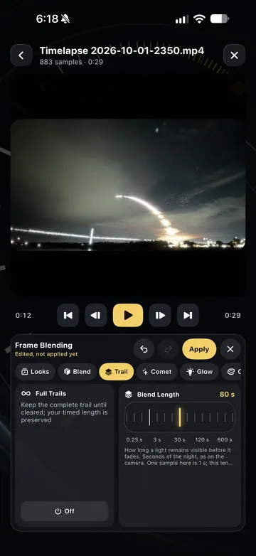 TimeLapsed Timed trail history and length