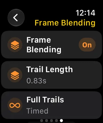 TimeLapsed Frame blending and trail length controls