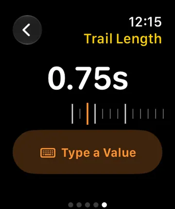 TimeLapsed Set a precise trail length