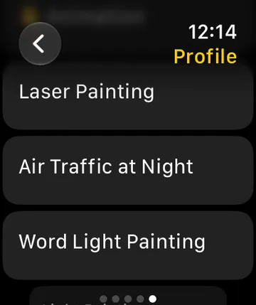TimeLapsed Choose a camera profile