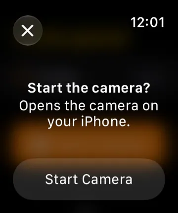 TimeLapsed Confirm opening the camera on iPhone